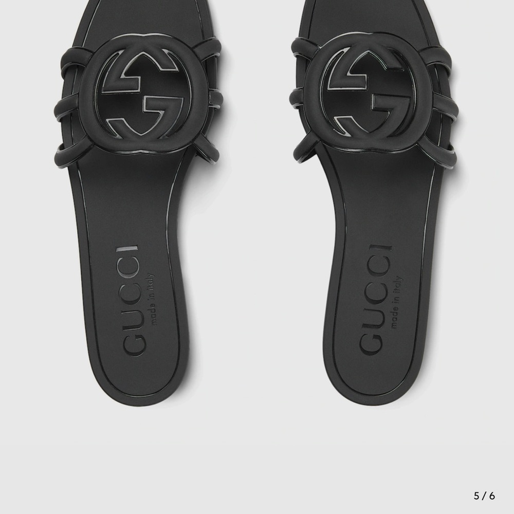 Gucci Women's Black Slide Sandals